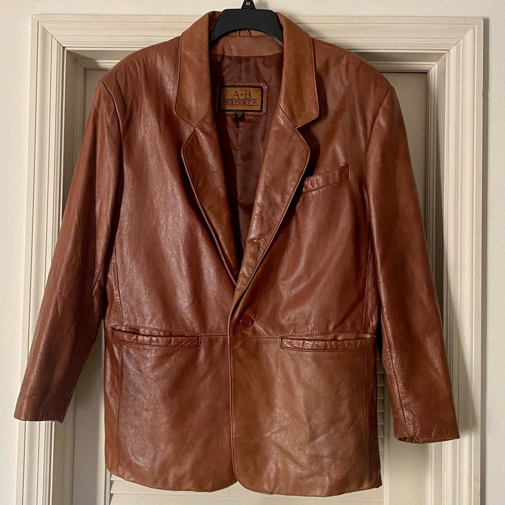 A • B Men’s Leather Sport Coat